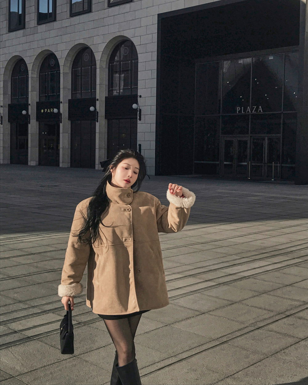 코트 모델 착용 이미지-S1L107