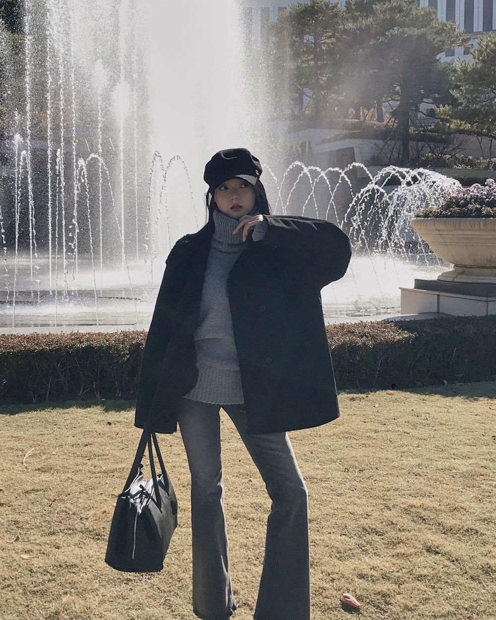 코트 모델 착용 이미지-S1L120