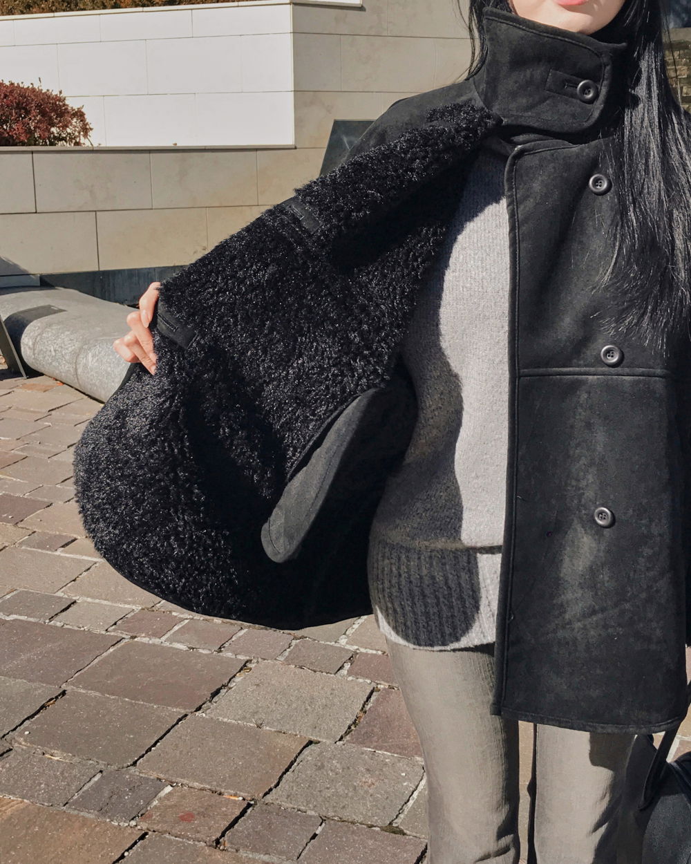 코트 모델 착용 이미지-S1L126