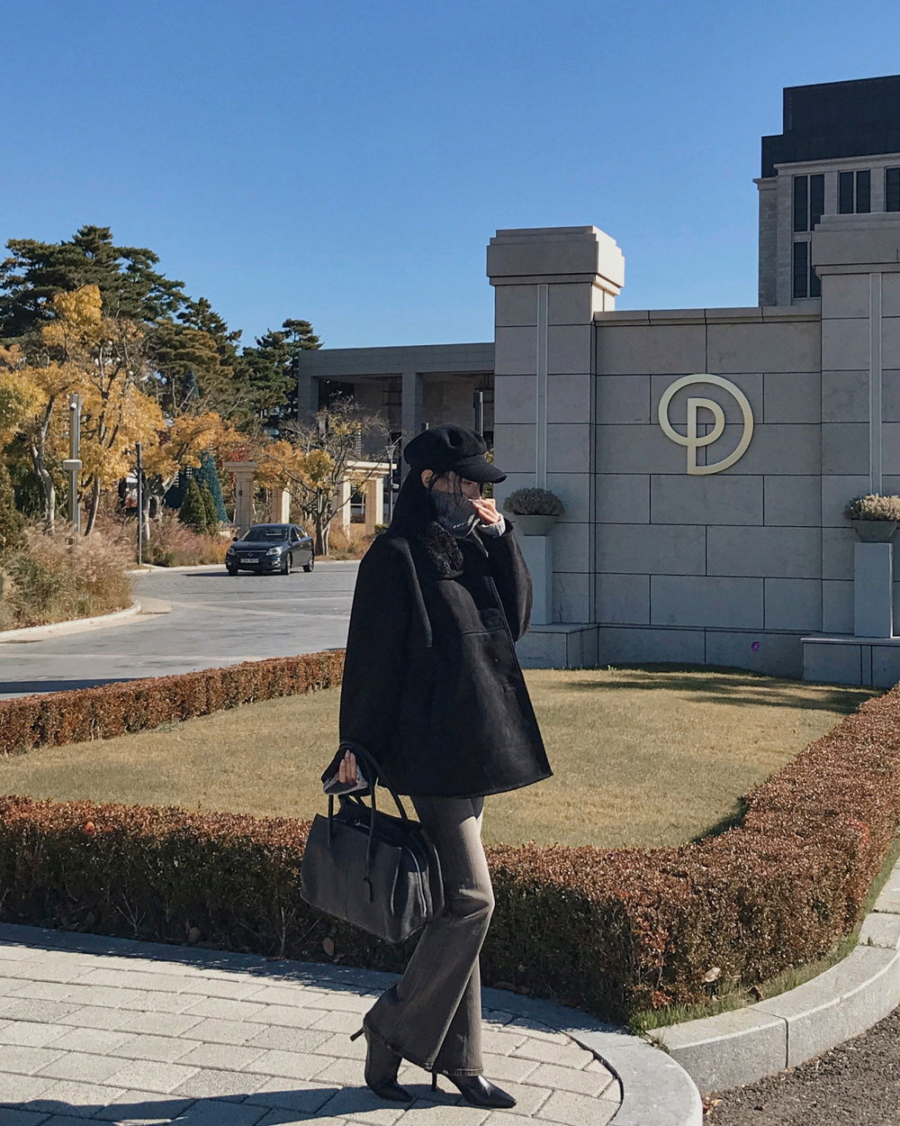 코트 모델 착용 이미지-S1L129