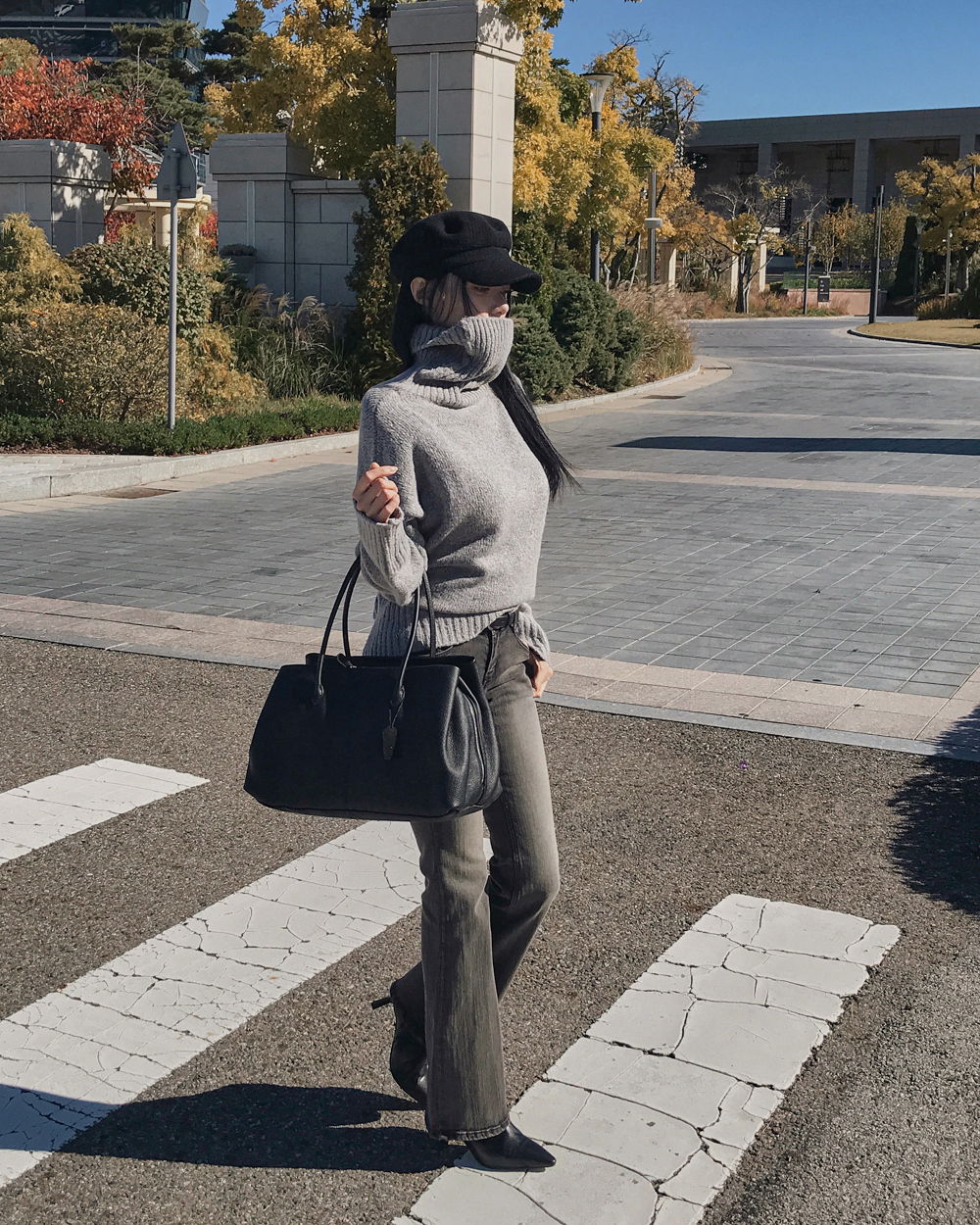 코트 모델 착용 이미지-S1L140