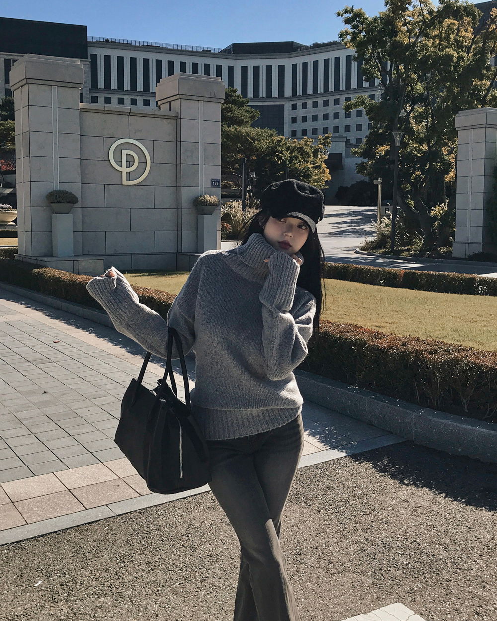 코트 모델 착용 이미지-S1L160