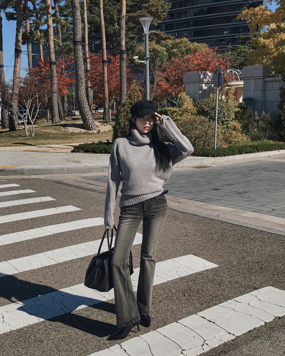 코트 모델 착용 이미지-S1L169