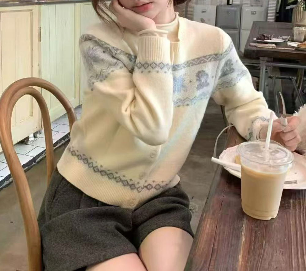 카디건 모델 착용 이미지-S1L14