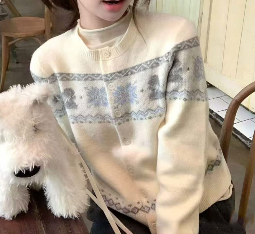 카디건 모델 착용 이미지-S1L15