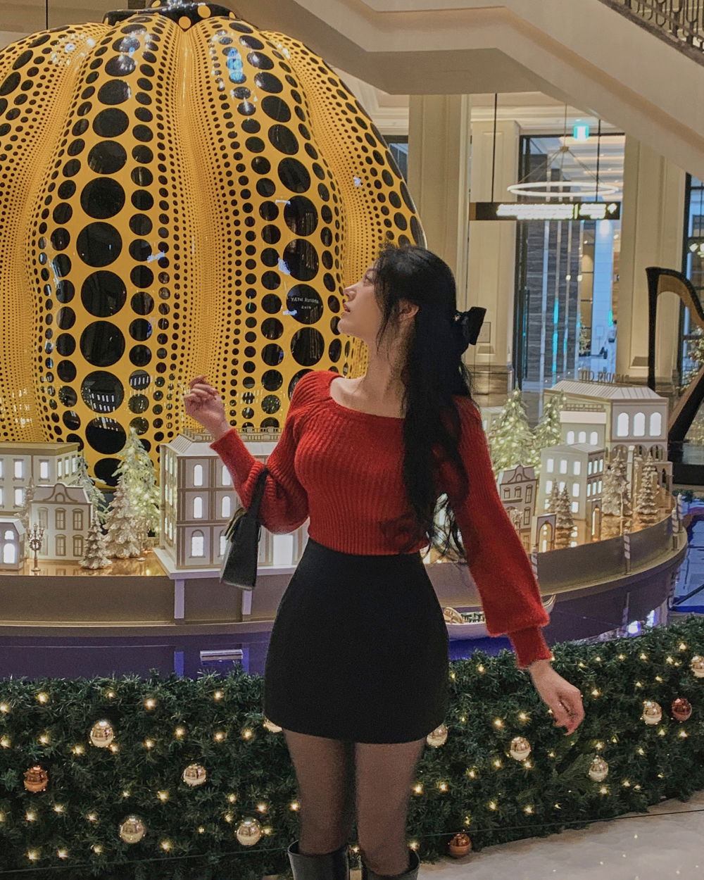 긴팔 티셔츠 모델 착용 이미지-S1L34