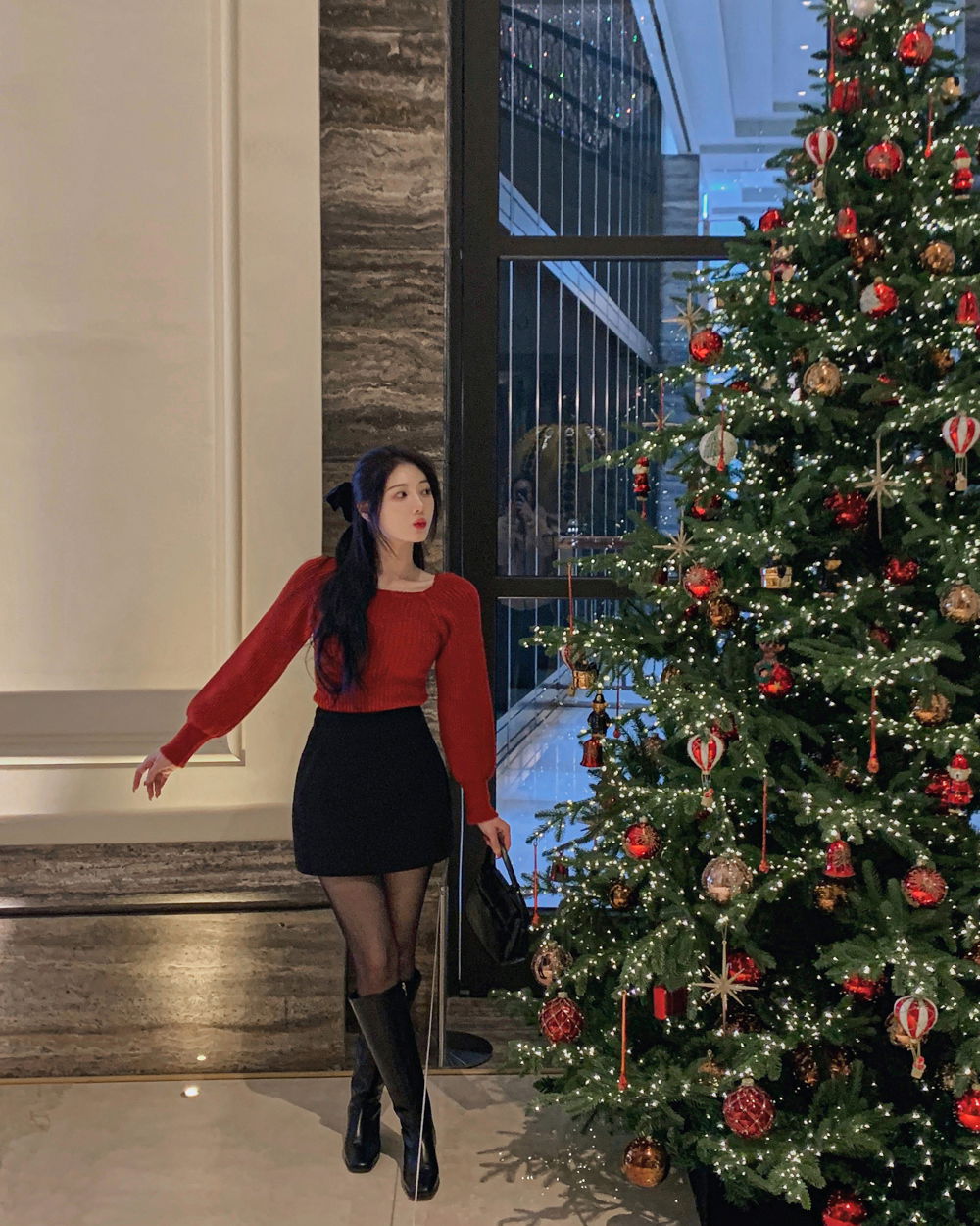 긴팔 티셔츠 모델 착용 이미지-S1L39