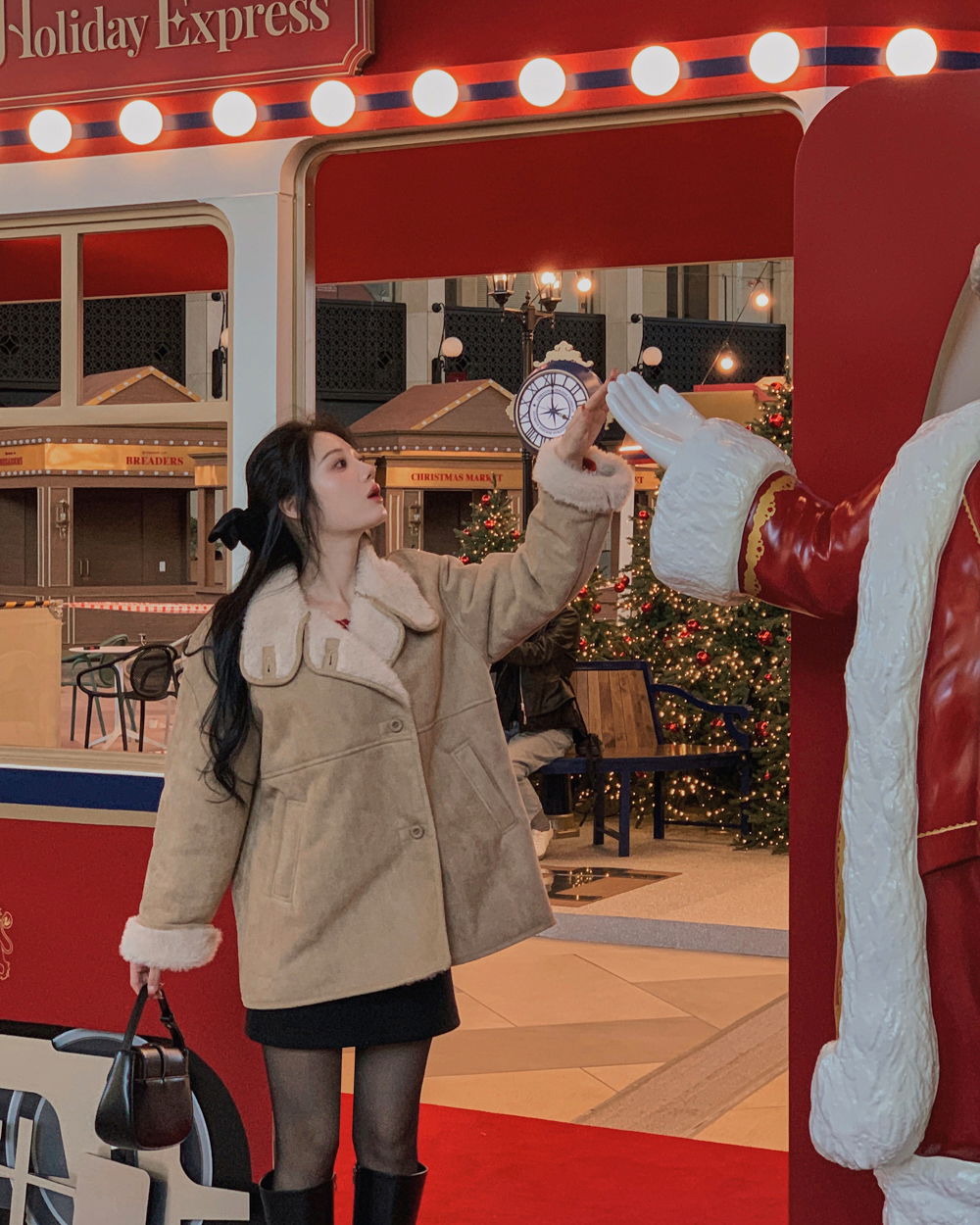 긴팔 티셔츠 모델 착용 이미지-S1L66