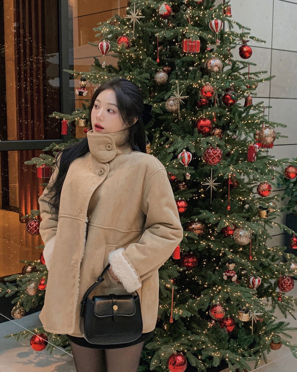 긴팔 티셔츠 모델 착용 이미지-S1L74