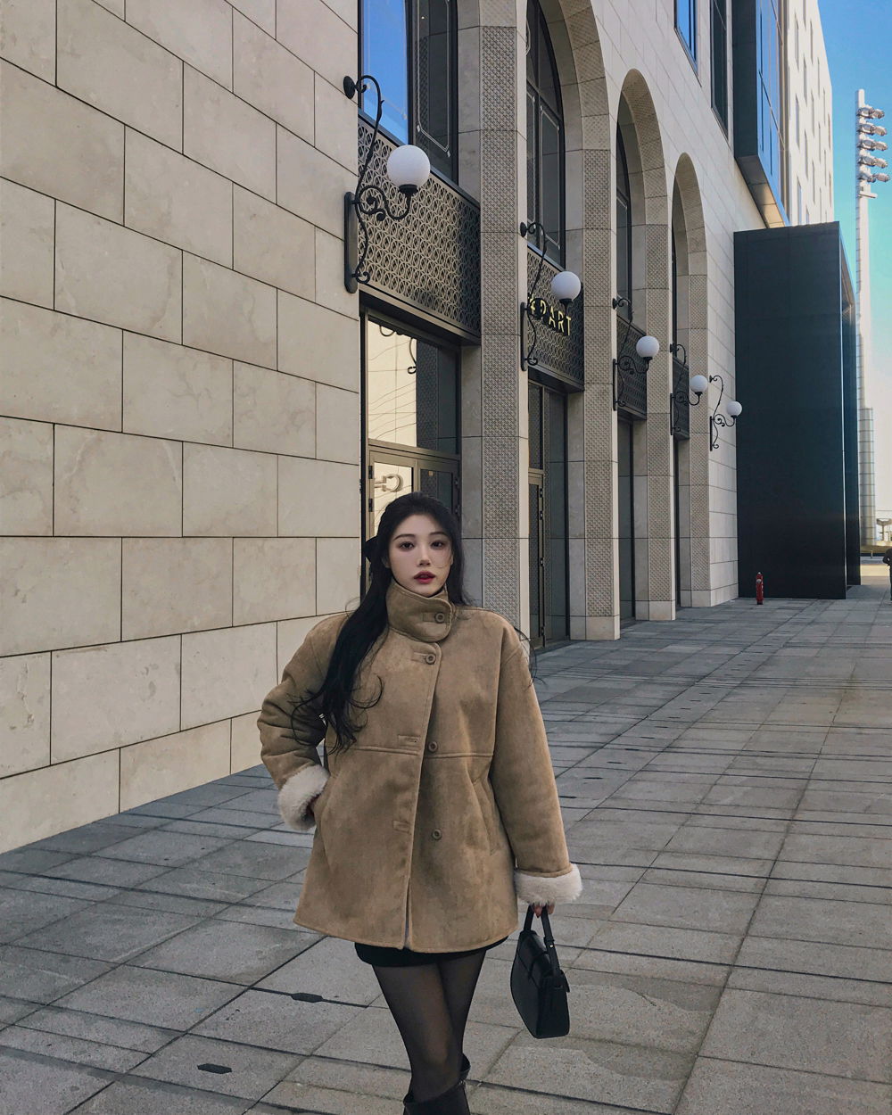 긴팔 티셔츠 모델 착용 이미지-S1L76