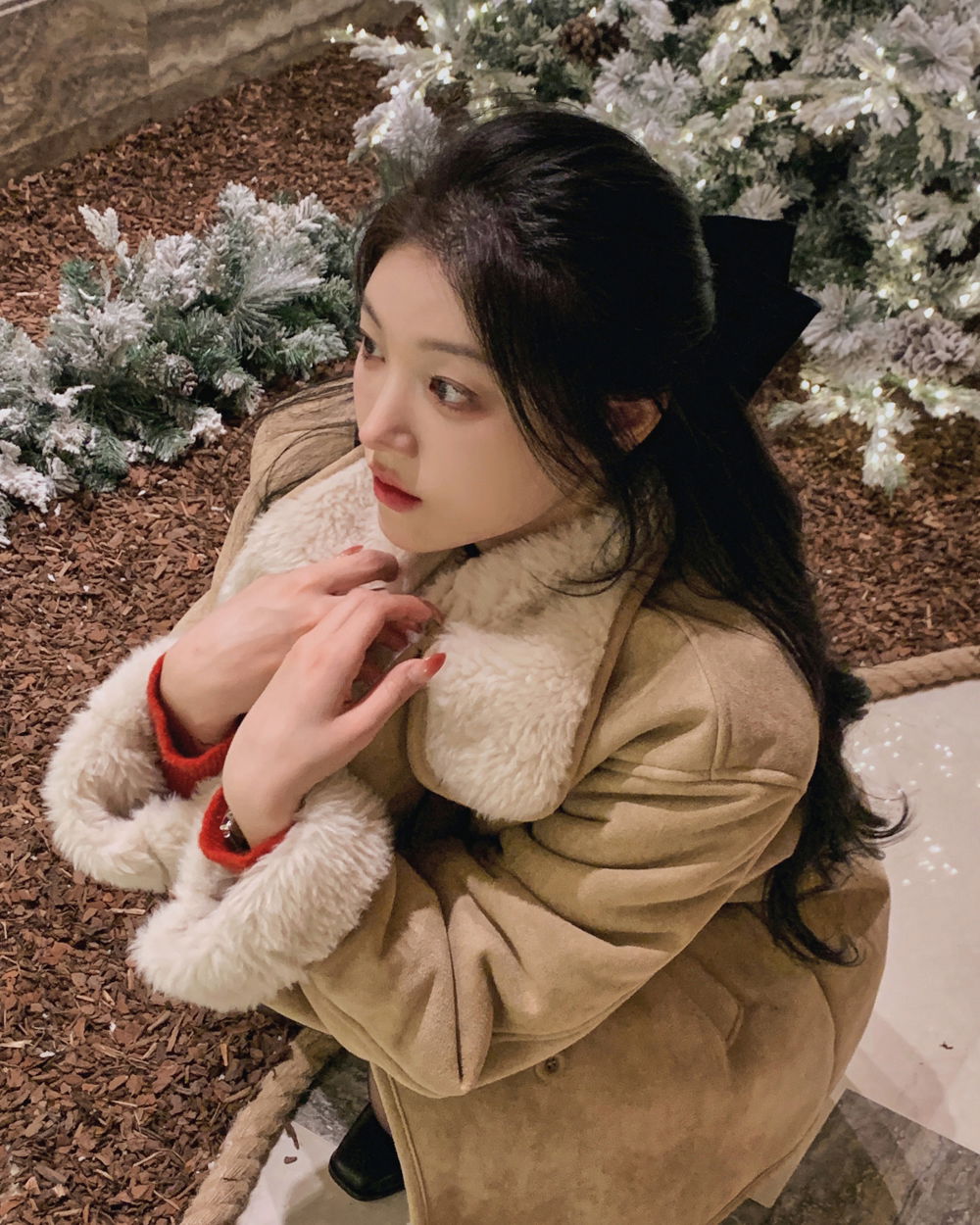 긴팔 티셔츠 모델 착용 이미지-S1L110