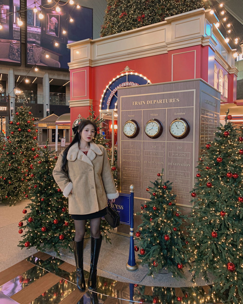 긴팔 티셔츠 모델 착용 이미지-S1L107