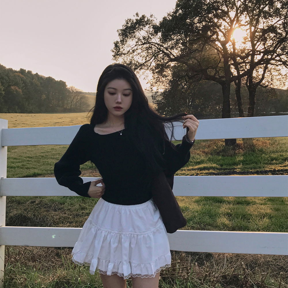 긴팔 티셔츠 모델 착용 이미지-S1L116