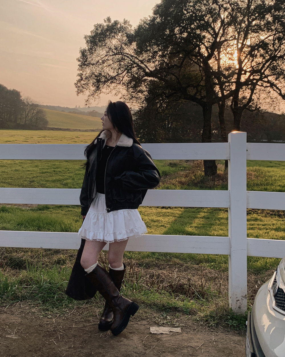 긴팔 티셔츠 모델 착용 이미지-S1L125