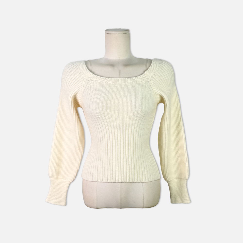 긴팔 티셔츠 크림 색상 이미지-S1L23