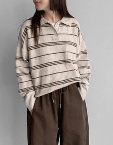 Muji & Striped 2 Loose-fit Wool Collar Knitwear