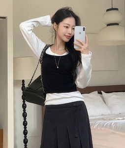 絨毛繞頸無袖上衣