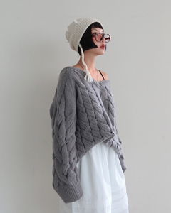 tassel strap bucket hat beanie