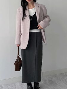 Booth Hairy 3-button oversized jacket