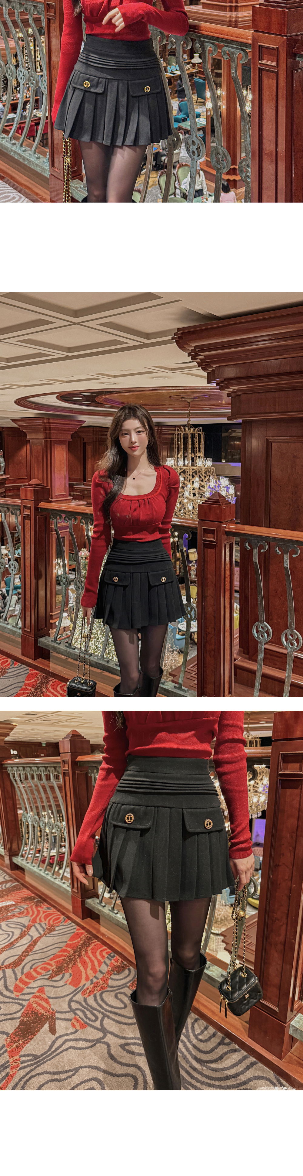 미니 스커트 모델 착용 이미지-S1L15