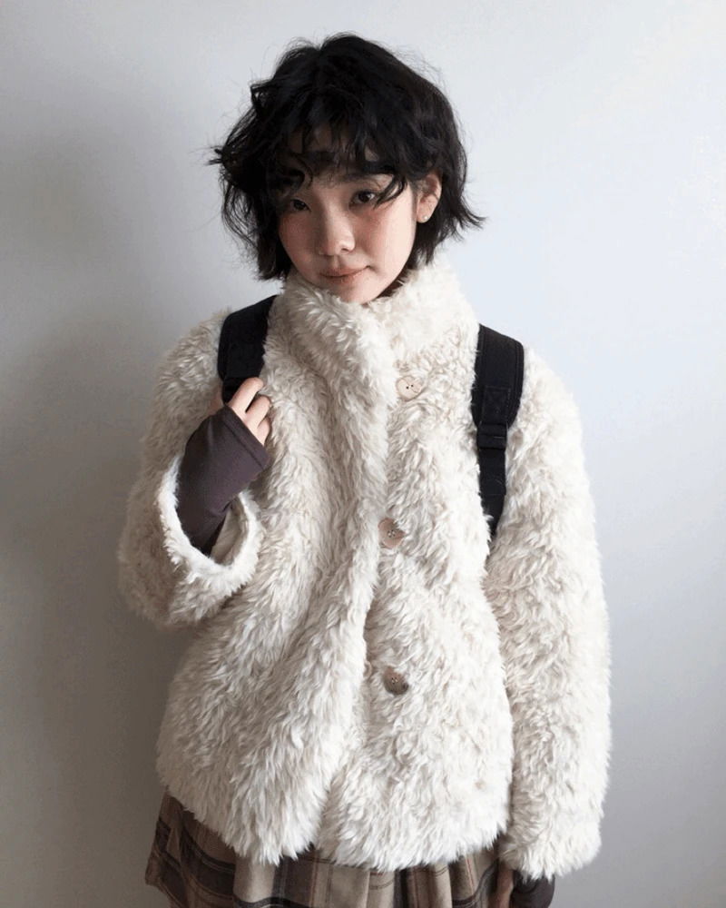 부클레 버튼 코트 (2color) *12월 9일 순차 발송 가능