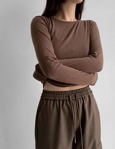 ベーシックラッパ6 スパンスリムラウンドTシャツ