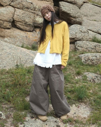 Pinup parachute wide pants