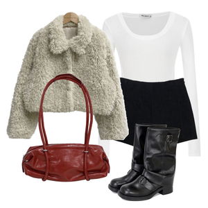 長袖Tシャツ,ショートパンツ,コート 코디