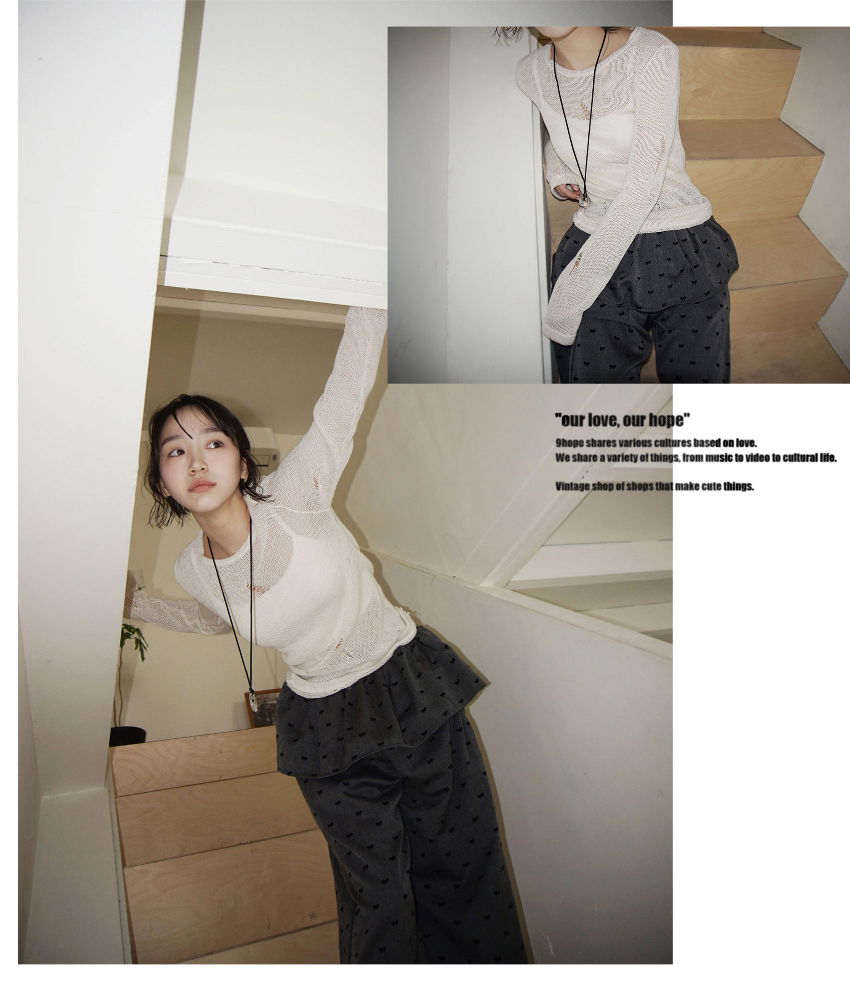 긴팔 티셔츠 모델 착용 이미지-S1L60