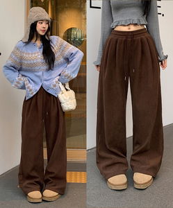 Golden Wide Pintuck Training Corduroy Pants