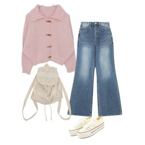 Outfit,Unique,Casualstyle,White,Brown 코디