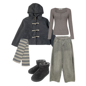 Winter,Sweater,Comfy,Boots,denim,coat,jacket,cozy,gray,ootd,cute 코디