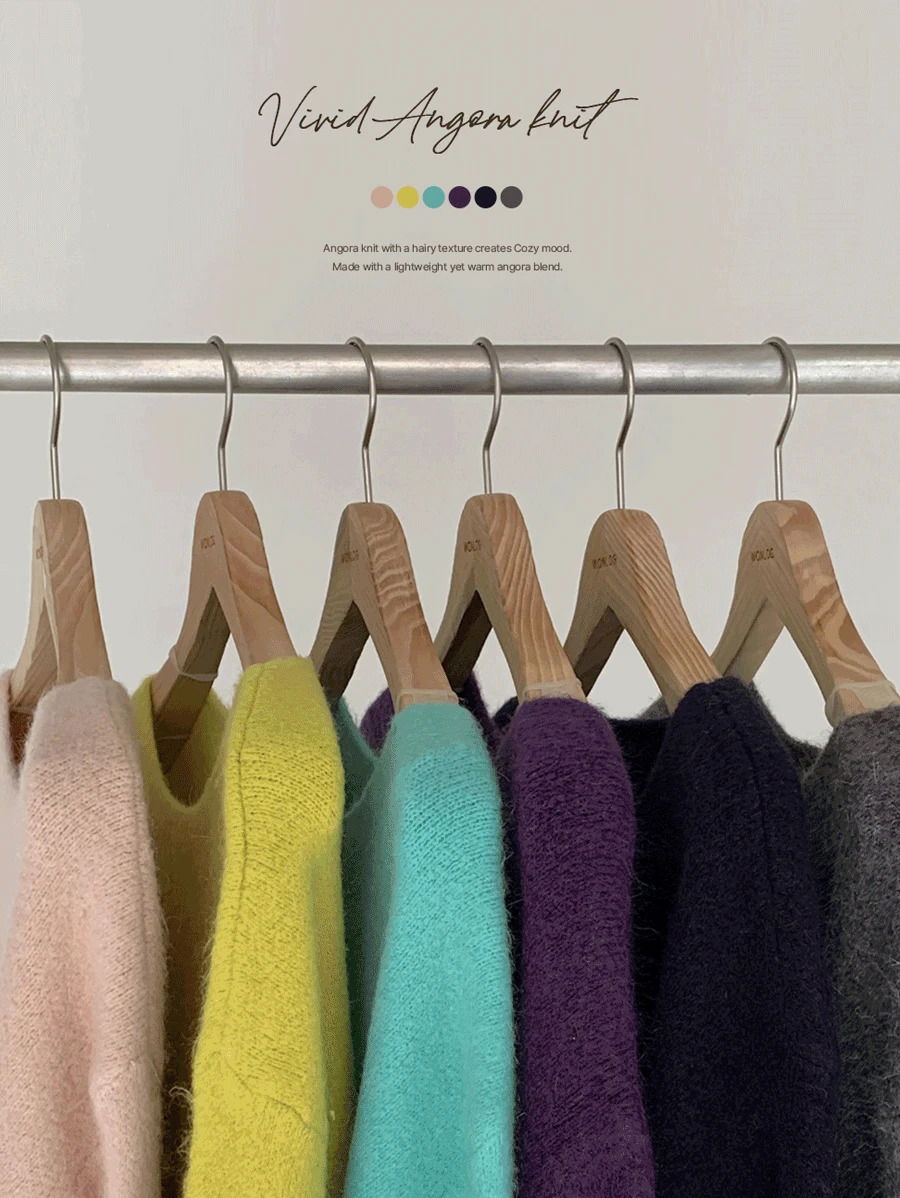 #ONEDAY 비비드 앙고라 니트