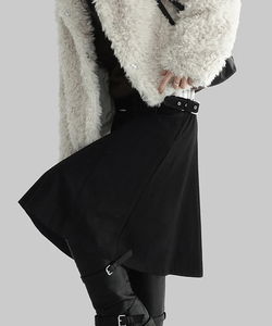 Nerty Wool Split Midi Skirt