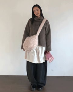 ヘアリーショートキルティングコート