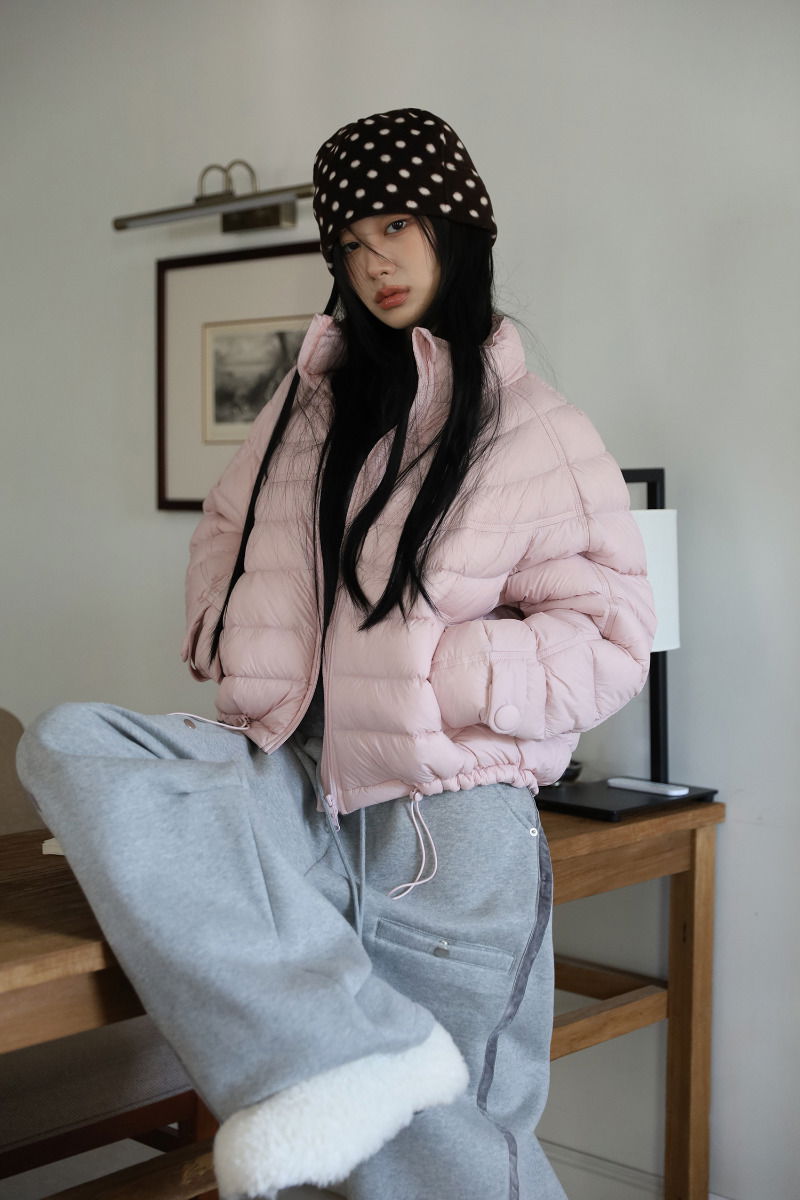 拉拉輕盈立領保暖外套