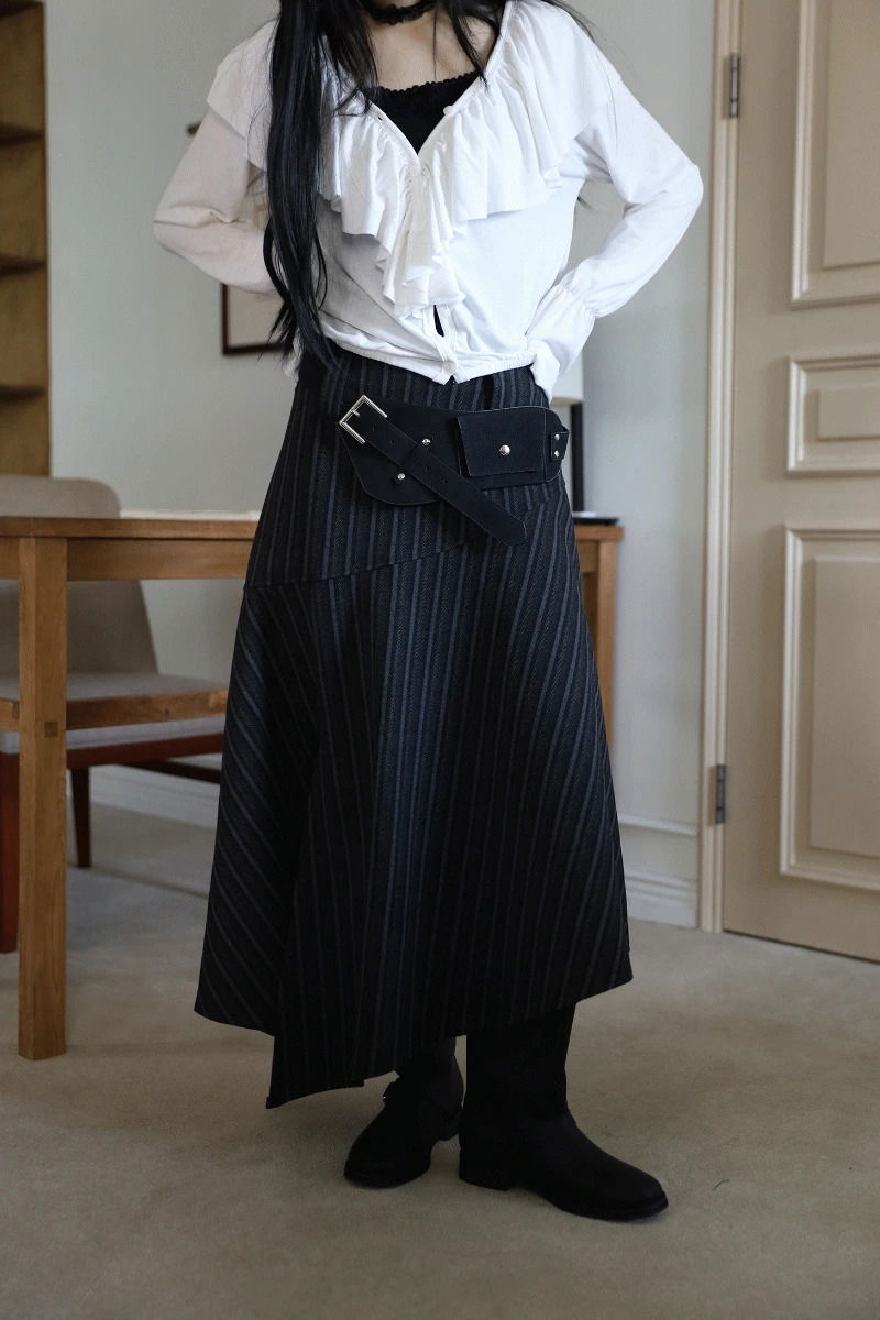 ST 모직 롱 스커트