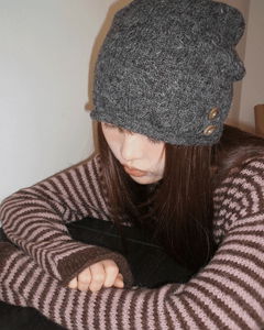 Warm Button Knitwear Wool Beanie