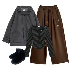 팬츠,코트,긴팔티 코디