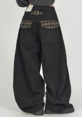 Fleece Checkpoint Buckle Pants PA066