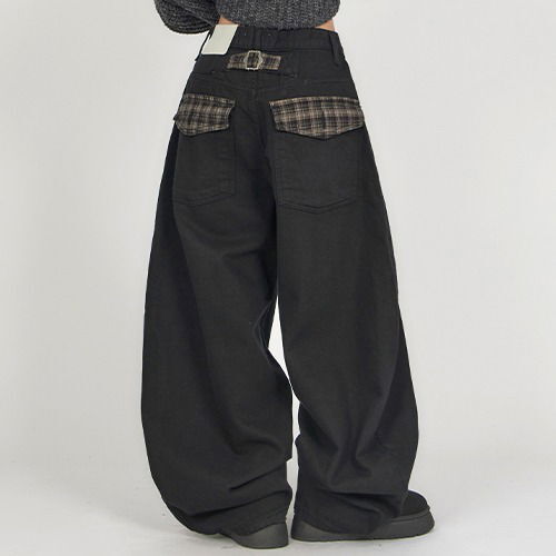 Fleece Checkpoint Buckle Pants PA066 (당일 출고)