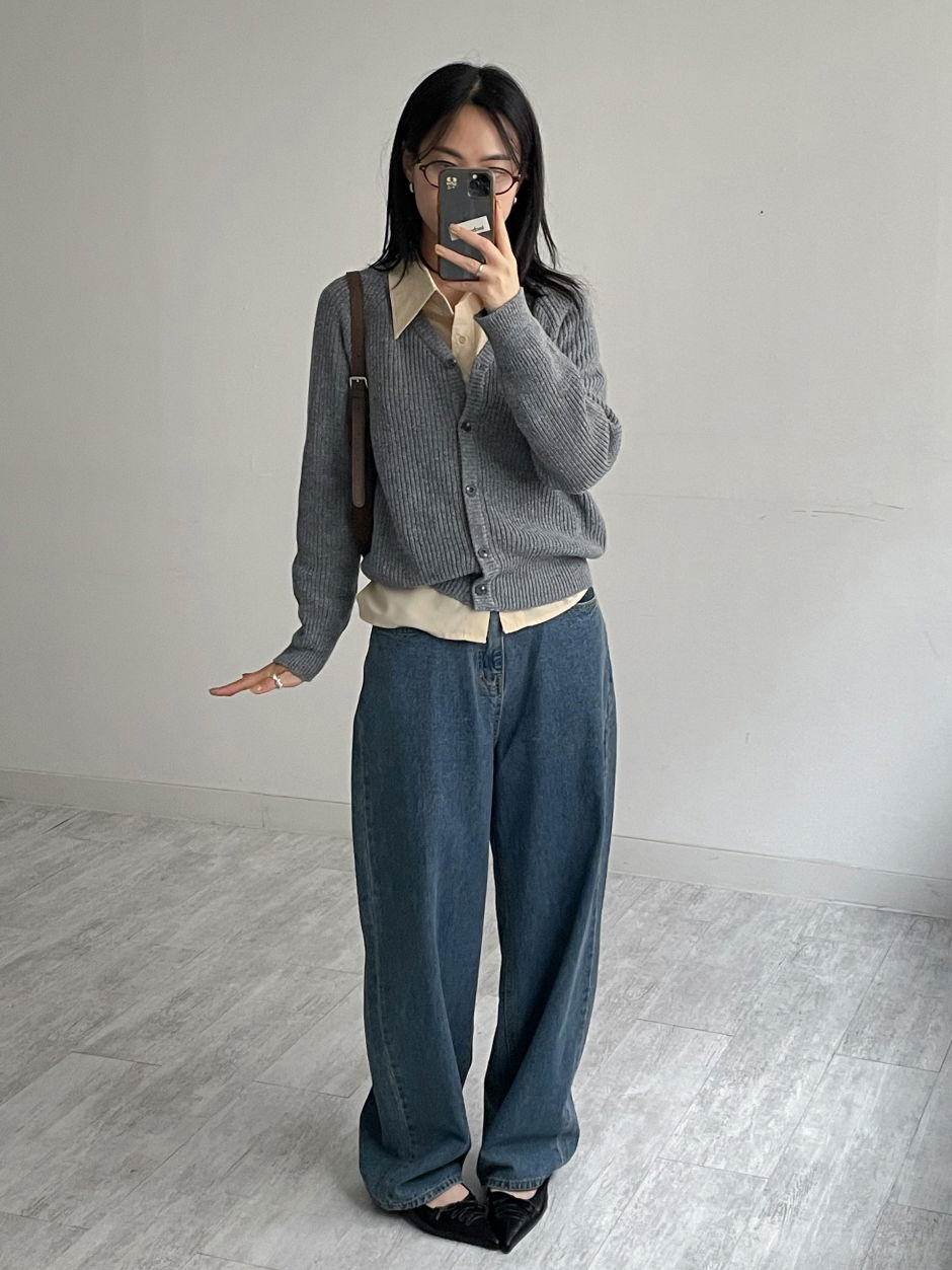 카디건 모델 착용 이미지-S4L34