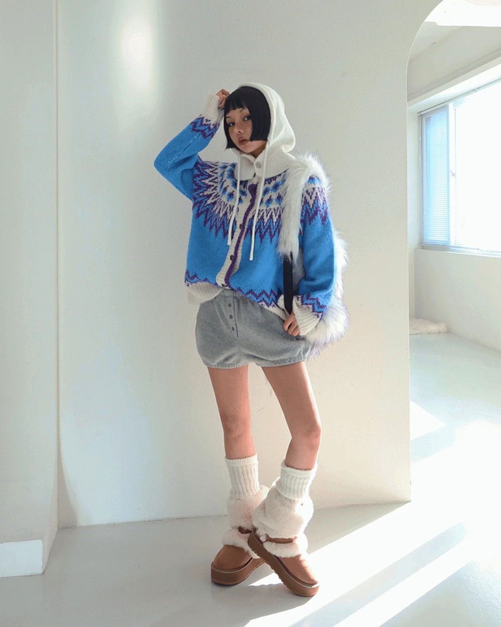 Argyle Cowichan Nordic Knitwear Cardigan