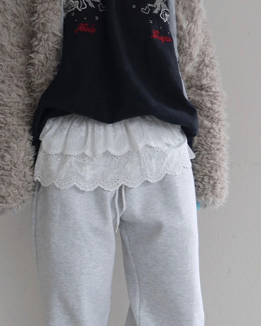 パンチングレイヤードカンカンベルトスカート