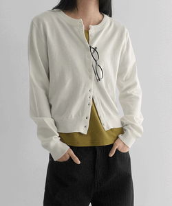 Cleat Round Neck Knitwear Cardigan