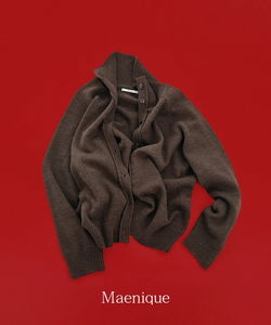 Pablo high-neck oversized wool cardigan