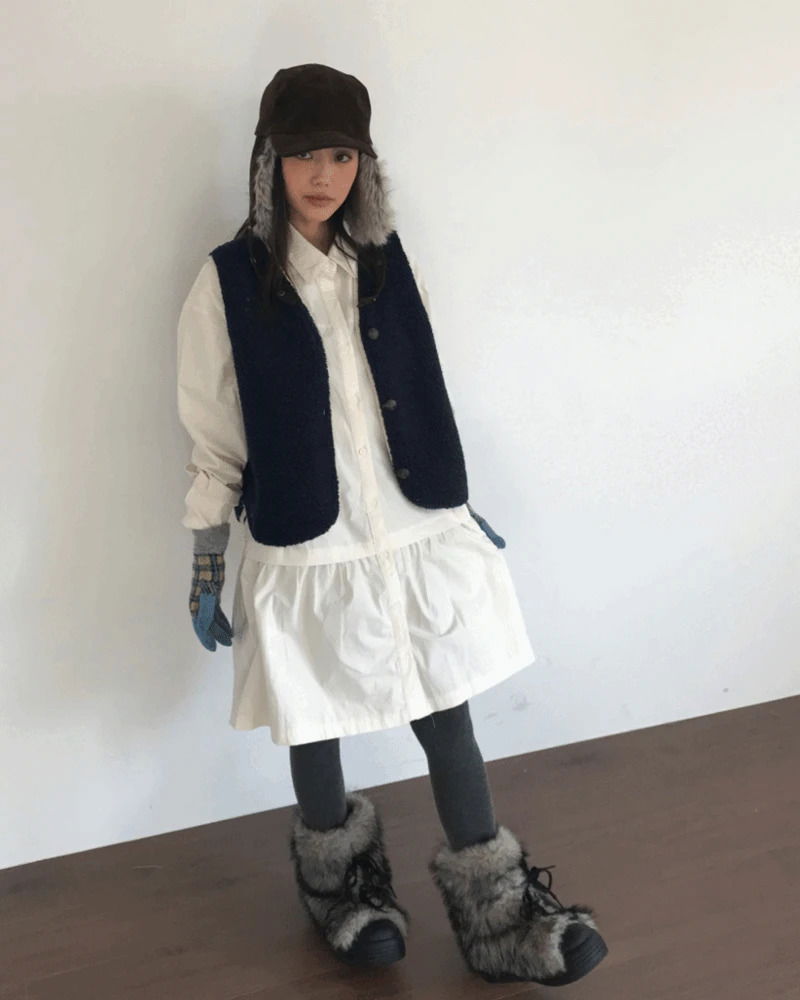 ロウキーシャツワンピース