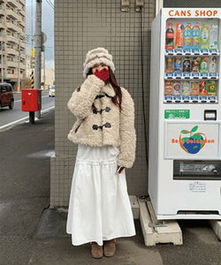 ベリスピーチ裏起毛フリルロングスカート