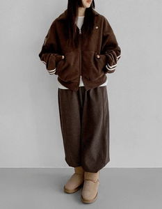 ツーラインズトラックポリスジップアップカーディガン