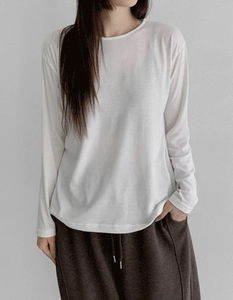 起毛インナーベーシックラウンドTシャツ